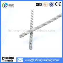 Cable de acero galvanizado eléctrico 6 * 19 para la grúa